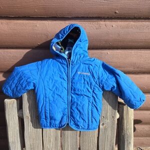 2T Columbia Blue Hooded Jacket- Reversible
